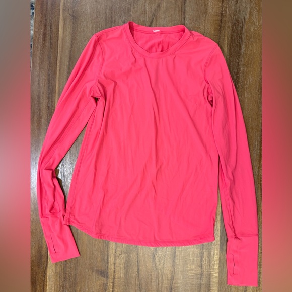 Lululemon Sun Shelter Long Sleeve Rash Guard Coral Size S - Picture 5 of 8